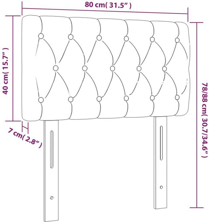 Immagine prodotto VidaXL Naoma (80 x 7 x 78/88 cm)