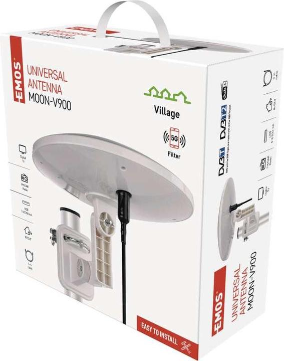 Immagine prodotto Emos Village Moon-V900 (Antenna, 20 dB, DAB/ DAB+, LTE, DVB-T / -T2)