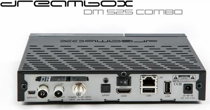 Produktbild Dreambox DM 525 Combo (DVB-C/T2, DVB-S2, CI-Schacht)