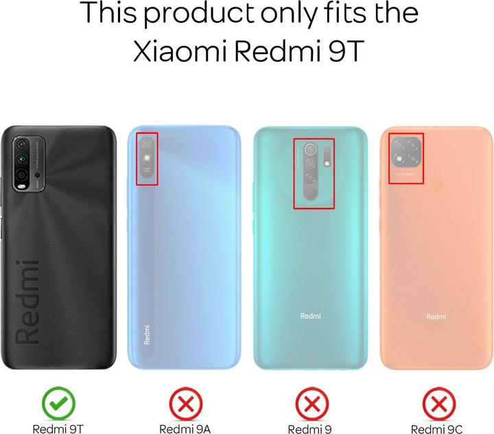 Immagine prodotto Nalia Custodia per cellulare in silicone ad anello (Xiaomi Redmi 9T)