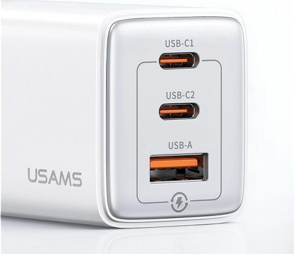 Produktbild Usams US-CC180 65W ACC 3 Ports GaN Fast Charger (EU) -- Sandru series (65 W)