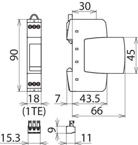 Actual product image Dehn Surge arrester type 3 DEHNrail M 953208