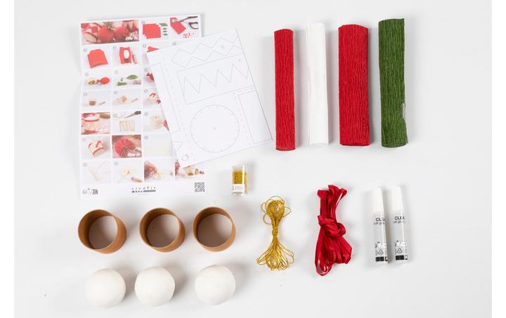 Image du produit Creativ Company Kit de bricolage boules de Noël en papier crépon