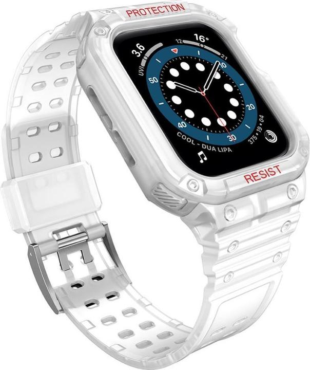 Actual product image Hurtel Protect Strap Band Case Wristband for Apple Watch 7 / 6 / 5 / 4 / 3 / 2 / SE (45 / 44 / 42mm) Case A (Plastic, TPU)