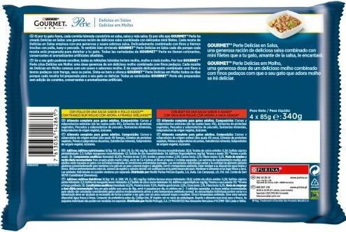 Produktbild Purina Gourmet Perle Mini Filets in Sauce 4x85g (Adult, 4 Stk., 340 g)