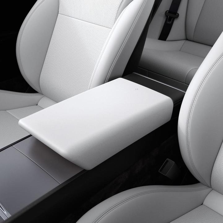 Produktbild Spigen Tesla Armrest Cover white - Tesla Model 3 2024