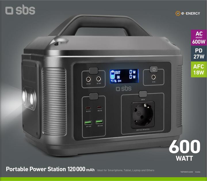 Actual product image SBS Portable charging station 120,000 mAh at 600 Watts of power
