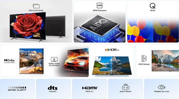 Image du produit TCL P79K 65P79K Fernseher 165 1 cm (65 ) 4K Ultra HD Smart-TV WLAN Metallisch 430 cd/m2 (65", QLED, 4K)
