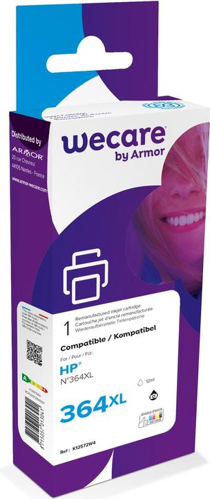 Actual product image Wecare Ink 364XL rebuilt photo bk CB322EE for HP PhotoSmart D5460 12ml (FC)