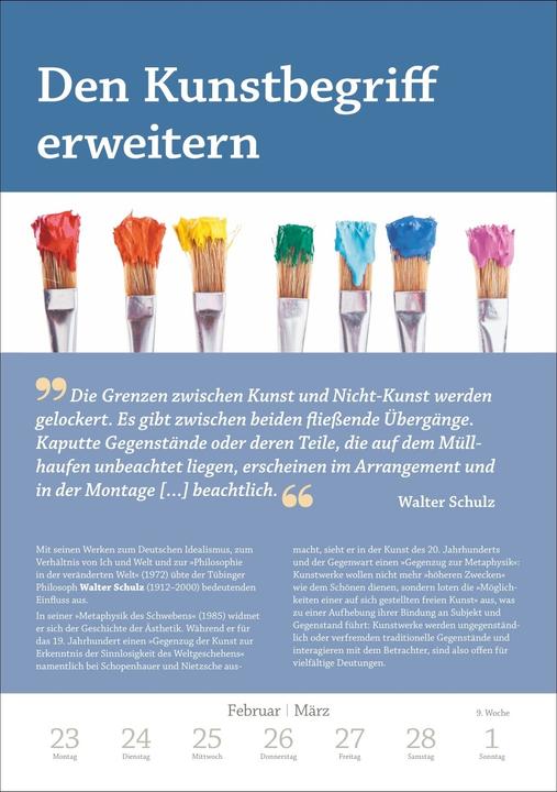 Produktbild Harenberg DIE ZEIT Philosophie Wochen-Kulturkalender 2026 - 53 Denkanstösse für 2026 (Deutsch)