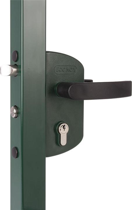 Produktbild Locinox Gittertorschloss LAKZ4040 P1L, für 40 mm Vierkantrohr, Aluminium RAL7040