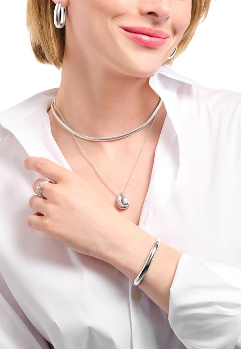 Actual product image Thomas Sabo Necklace with pendant in organic drop shape (925 silver, 45 - 50 cm)