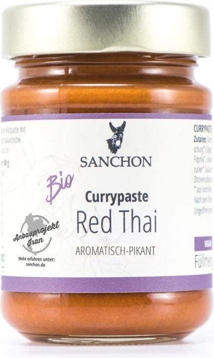 Sanchon Pâte de curry thaï rouge biologique (190 g)