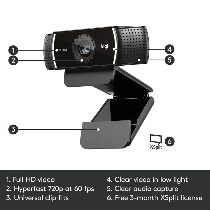 Actual product image Logitech C922 Pro Stream (2 Mpx)