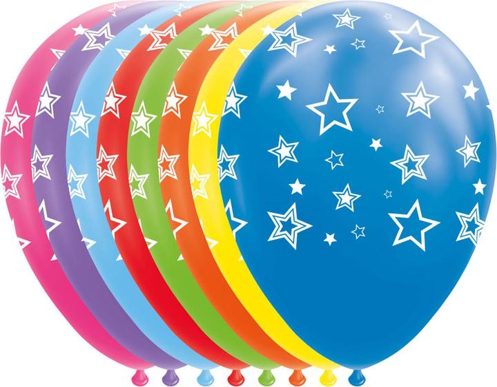 Produktbild Globos Europe Luftballons Sterne Mix Farben 30cm, 8St. (8 x)