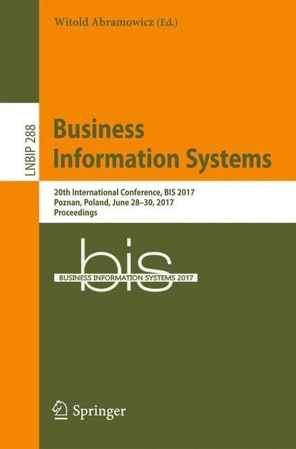 Produktbild Business Information Systems (Witold Abramowicz, 2017)