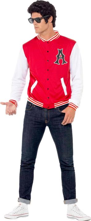 Actual product image Smiffys Unisex Adult 50s Jock Letterman Varsity Jacket (L)