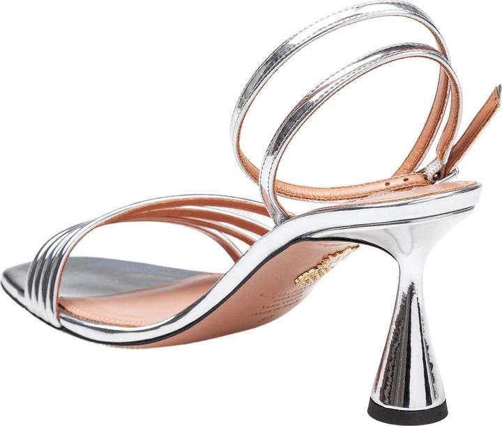 Produktbild Aquazzura Aquazzurra latour 75 sandal in mirror-effect leather color silver (36)