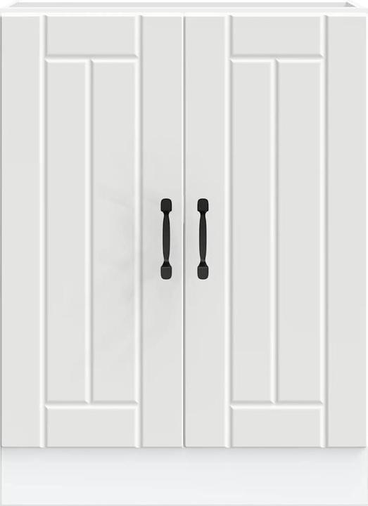 Produktbild VidaXL Herdumbauschrank Lucca Schwarz Holzwerkstoff Backofenschrank (60 x 46 x 81.5 cm)