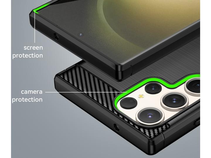 Image du produit Screenguard Étui en TPU souple carbone brossé (Samsung Galaxy S23 Ultra)
