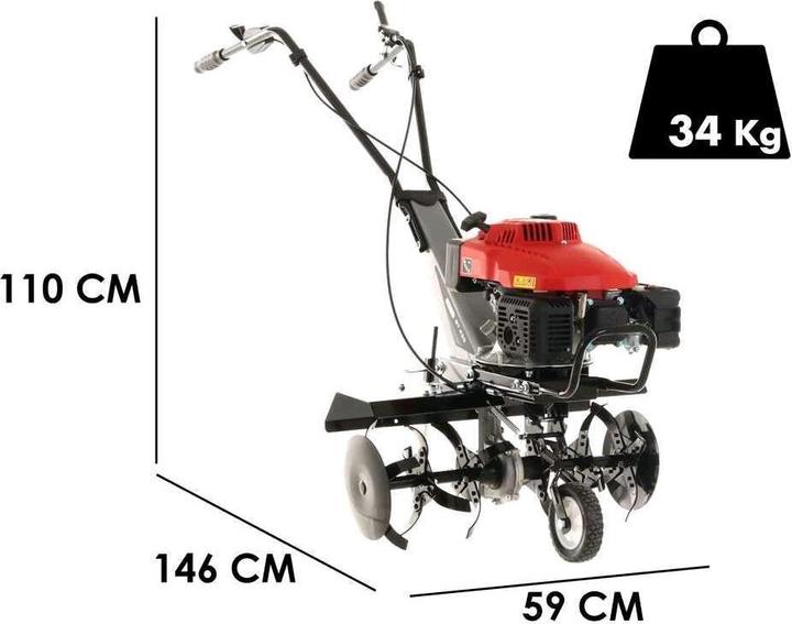 Immagine prodotto GeoTech Motozappa con motore a benzina OHV161 cm3 1 marcia avanti