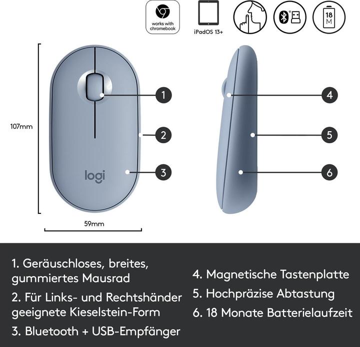 Actual product image Logitech Pebble M350 (Wireless)