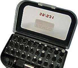 Produktbild Bahco 1/4"-Bitsatz für Schlitz, Phillips-, Pozidriv-, Sechskant- und TORX-Schrauben 40,25 mm × 104,90 m (5/16")