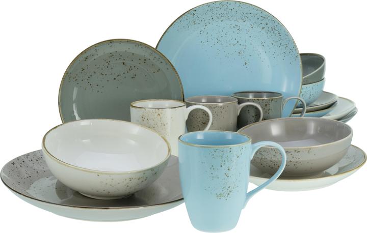 Cream, Grey, Light blue, Stone grey