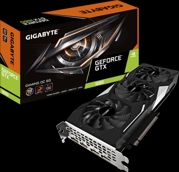 Actual product image Gigabyte GeForce GTX 1660 Gaming OC (6 GB)