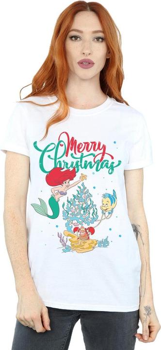 Immagine prodotto Disney Princess Ariel Merry Christmas Maglietta Ampia Donna (XL)