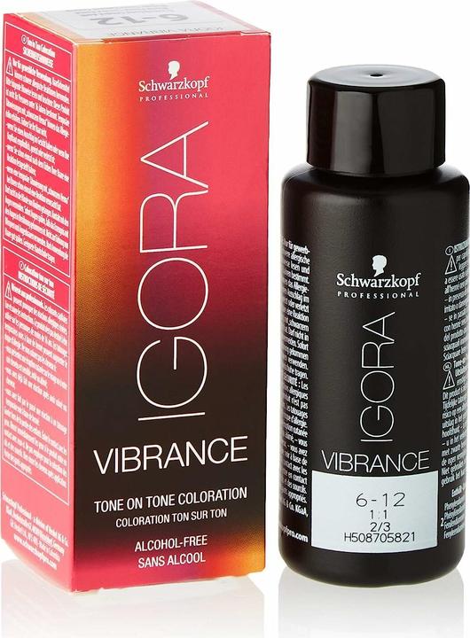 Actual product image Schwarzkopf Professional IGORA Vibrance Hair Tint NEW (6-12 Dark blond Cendré Ash)