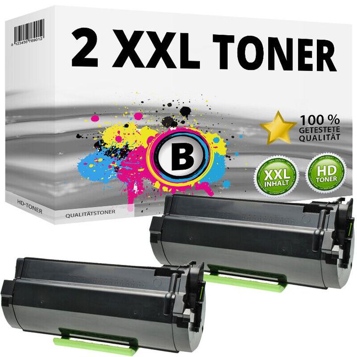 Image du produit Druckfuxx 2x XXL TONER für LEXMARK MX310dn MX410de MX510de MX511de MX511dhe MX51