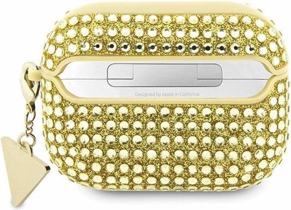 Produktbild Guess GUAP2HDGTPD AirPods Pro 2 cover złoty/gold Rhinestone Triangle Charm (Kopfhörer Hülle)