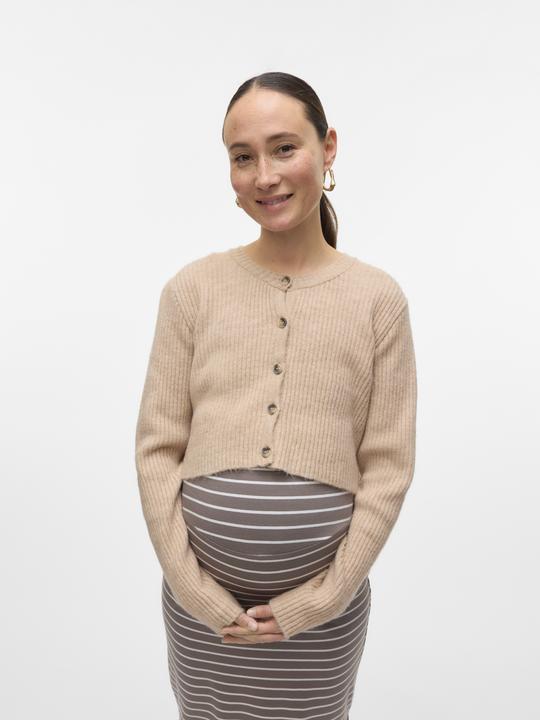 Produktbild Mamalicious Normal geschnitten Rundhals Strickjacke Strickjacke (L)