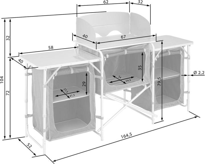 Produktbild tectake Campingküche