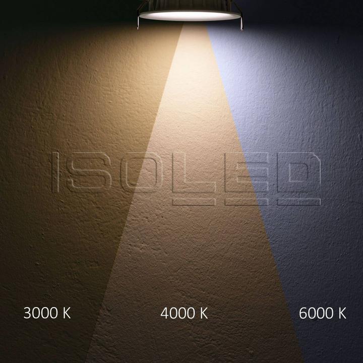 Produktbild Isoled LED Downlight Reflektor 9W, 60°, 150lm/W, UGR<19, Colorswitch 3000/4000/6000K, dimmbar (150 lm)