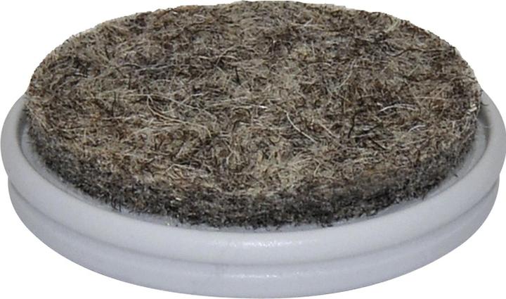 Wagner System QuickClick insert Duo ULTRASOFT-HYPER ø 40 mm, wool felt/plastic, natural/grey (Plastic sliders, 100 Piece)