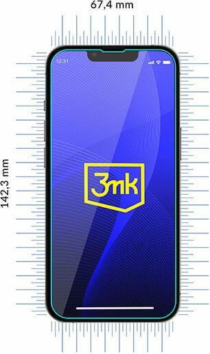 Actual product image 3MK FlexibleGlass screen protector, display film (1 Piece, Apple iPhone 13)
