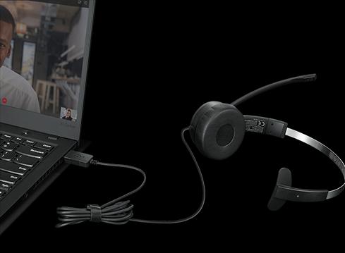 Image du produit Lenovo Casque USB 100 mono (Filaire, USB-A)