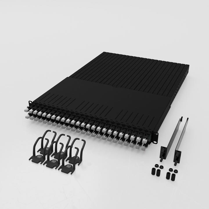 Actual product image PATCHBOX one / 30RU / Cat 6A, UTP, 1.8 m, black (U/UTP, CAT6a, 1.80 m)