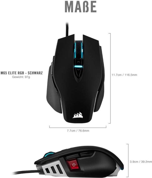 Produktbild Corsair M65 Elite RGB (Kabelgebunden)