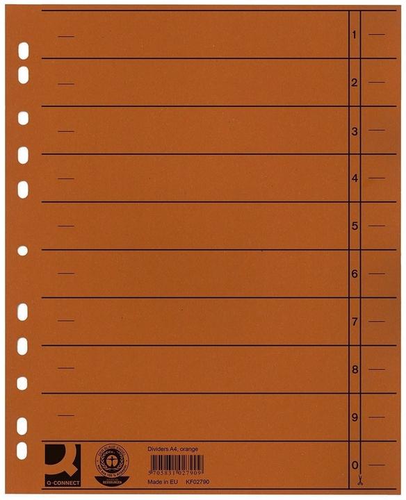 Nährwerte und Zutaten Q-Connect Trennblatt 100 Stück orange