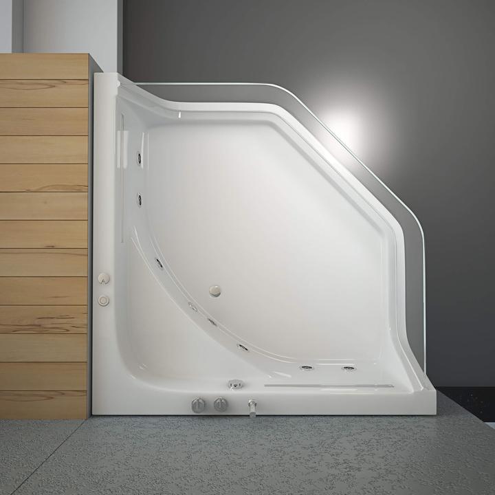 Produktbild Home Deluxe Whirlpool Badewanne INFINITY XL Farblichttherapie - 150x150x55cm (150 cm, 150 cm)