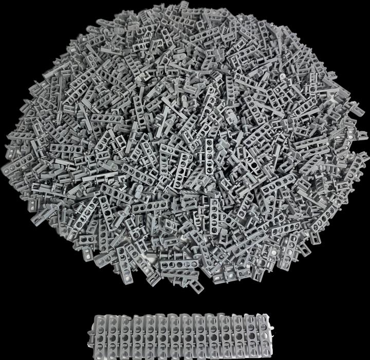 Image du produit LEGO 100 Maillons de chaîne Gris clair - Caterpillar, Excavator, Link, Tread, Technic - Chain 3873 (3873, LEGO Accessoires)