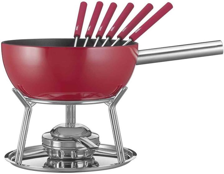Produktbild Küchenprofi Fondue-Set ALUMINIUM INDUKTION rot23 cm (Schokoladenfondue, Fondue Chinoise, Käsefondue, Fondue Bourguignonne)