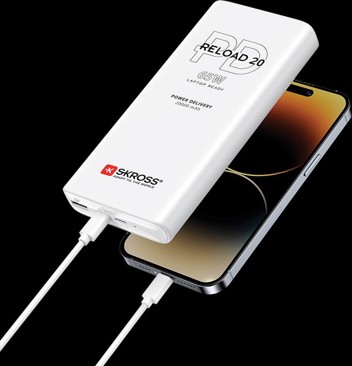 Immagine prodotto Peter Jäckel SKROSS Banca di potenza RELOAD 20000 64W PD Bianco (20000 mAh, 65 W, 74 Wh)