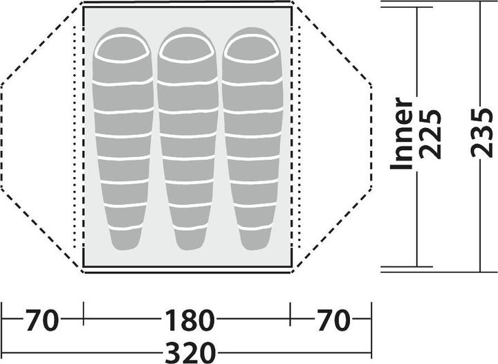 Image du produit Robens Lodge 3 Tente (Tente igloo, 3.50 kg, 3 personnes)