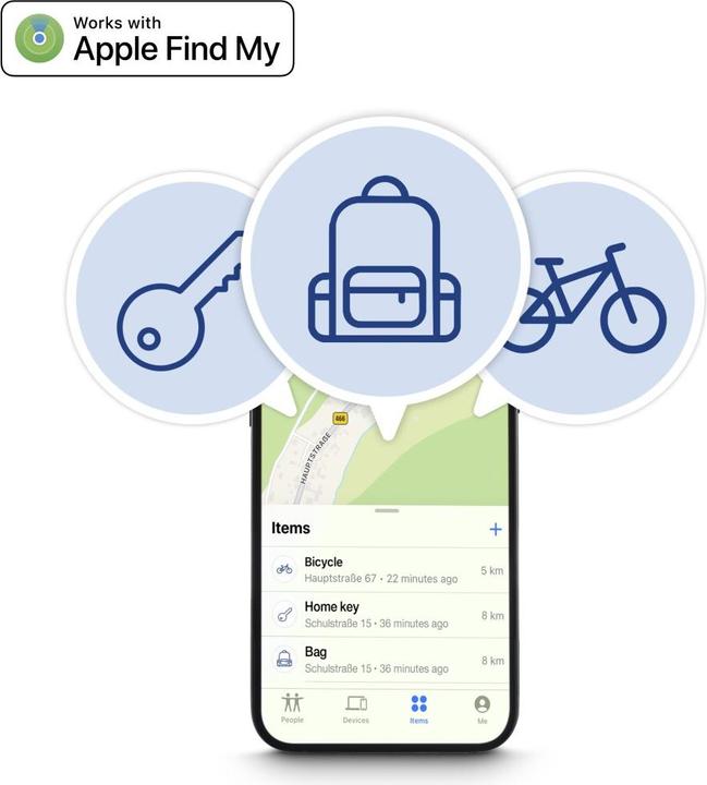Actual product image Hama 185815 Key finder Bluetooth for Apple White 4 pcs. set (iOS)
