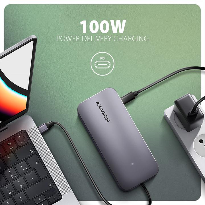 Produktbild Axagon HUB HMC-6GM2 USB 6 in1 10 Gbit (USB-C, 1 Ports)