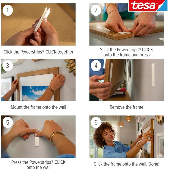 Image du produit tesa Powerstrips Click - Pastilles adhésives (20 mm)